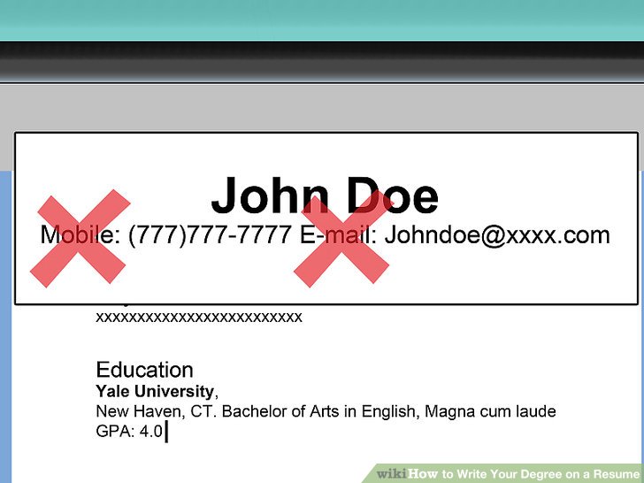 how to add the degrees after your name